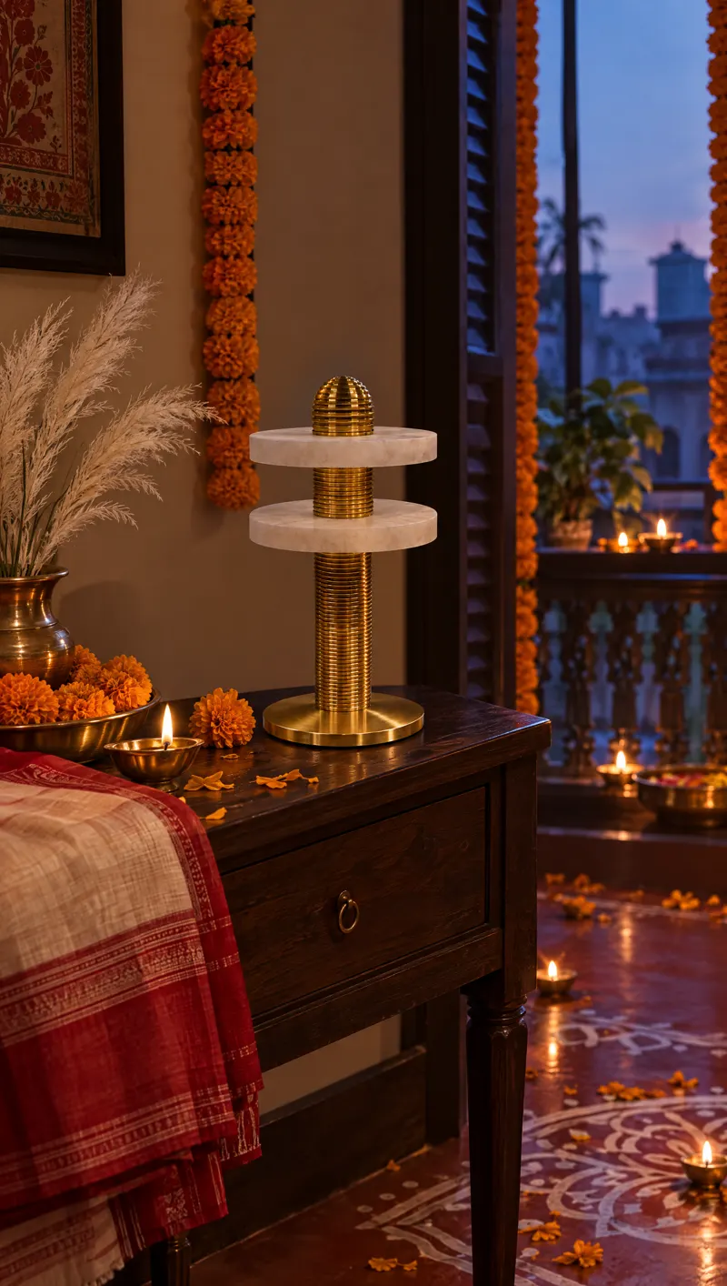 Table lamp, festive, AI image