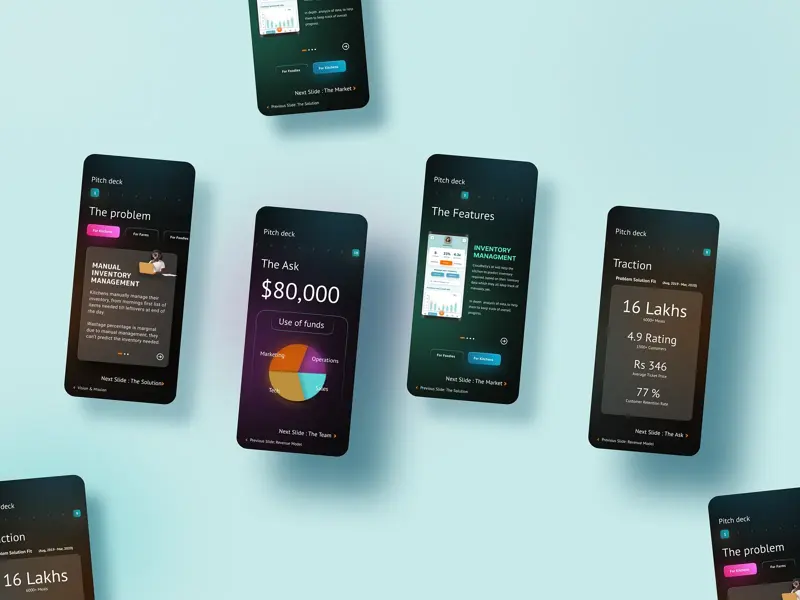 Web3 pitch deck, UI/UX Deck